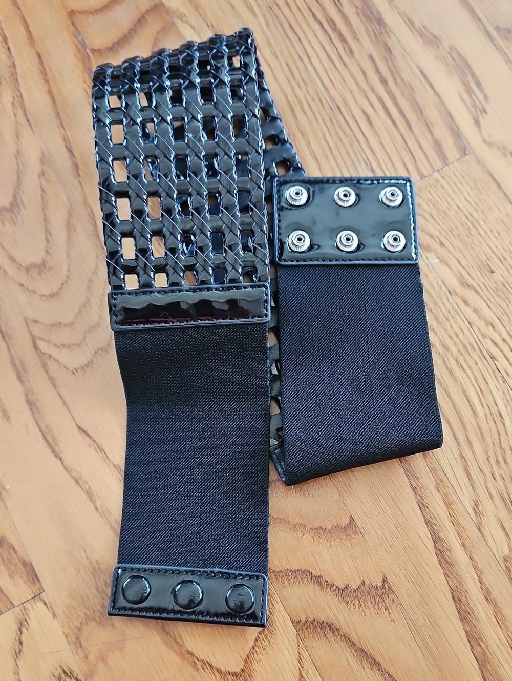 Source Unknown Black Woven Stretch Belt